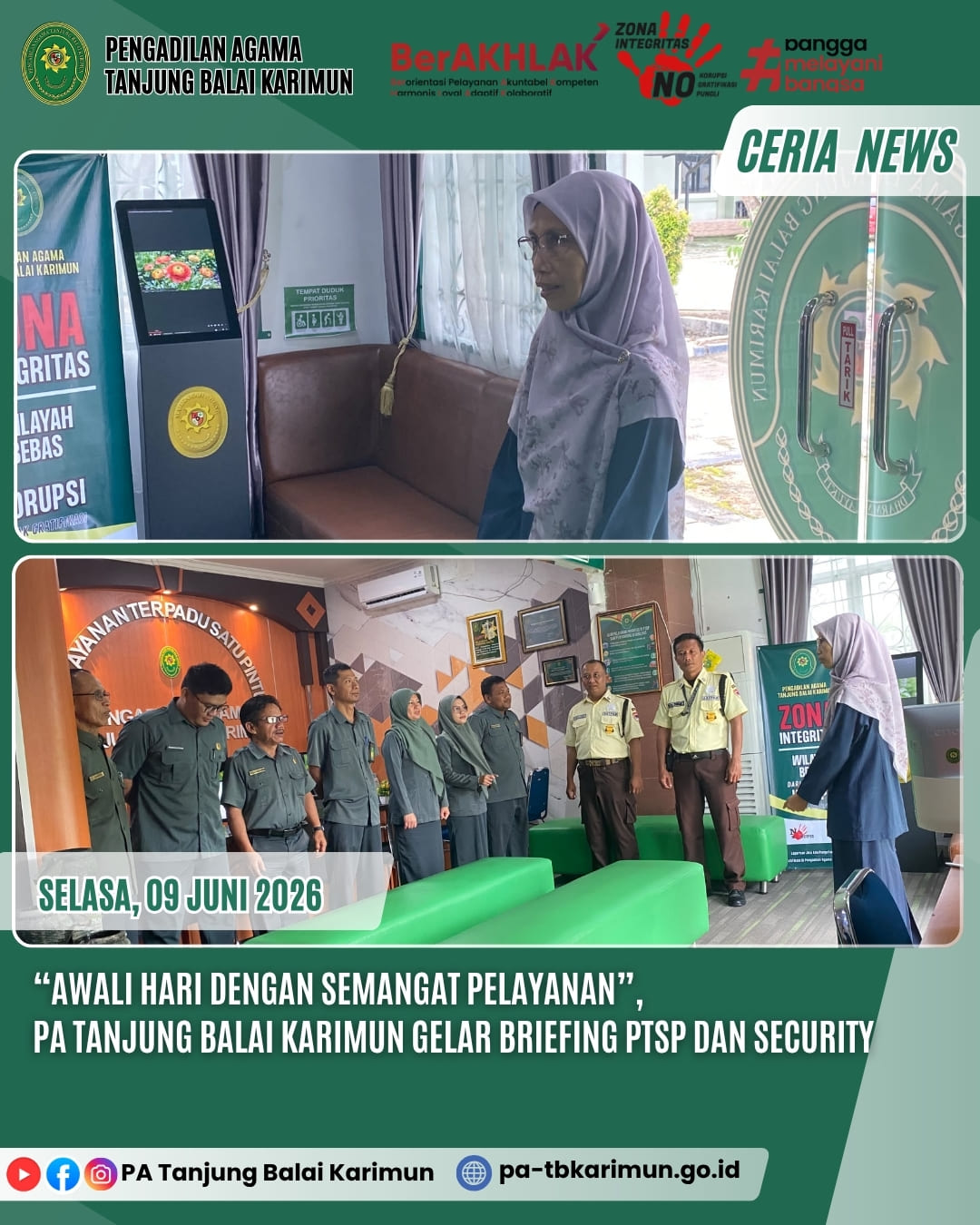 Briefing PTSP dan Satpam 1